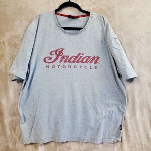 INDIAN MOTORCYCLE TRIUMPH CLASSIC 100 % COTTON T-SHIRT MEN'S Size  2XL in GREY